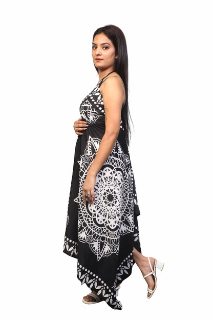 Summer white & black beach sundress/coverup outfits for women