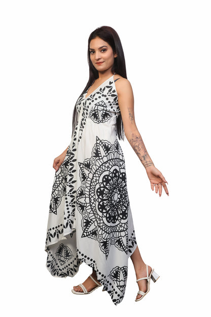Summer white & black beach sundress/coverup outfits for women