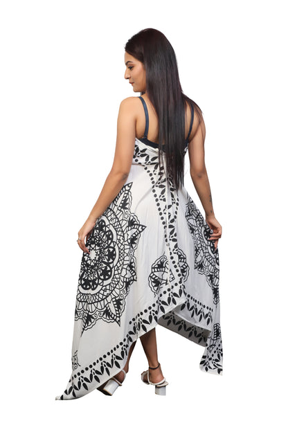Summer white & black beach sundress/coverup outfits for women