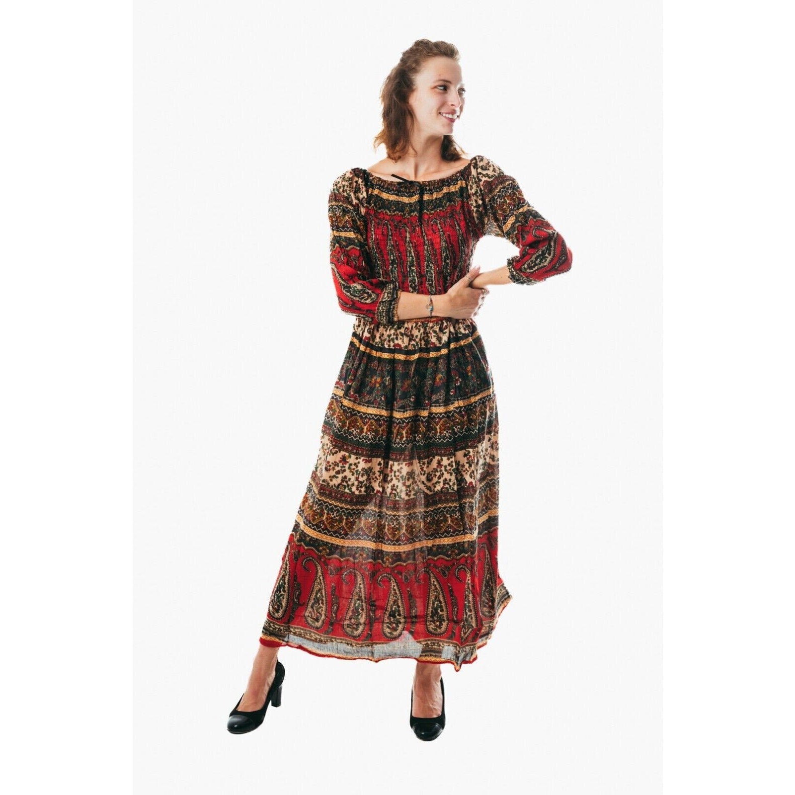 Women's flowy colorful sundress for holiday clothing