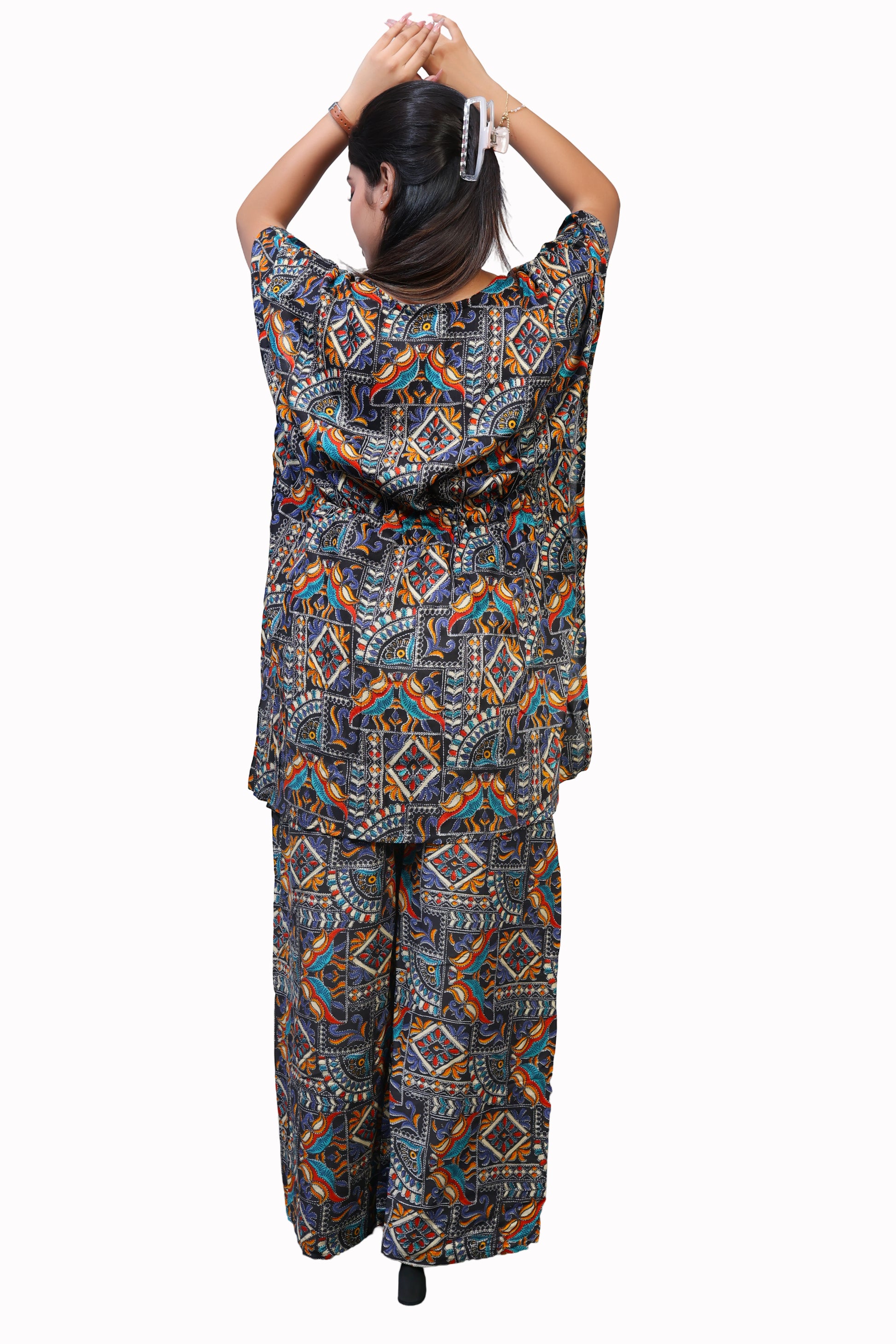 Kaftan and pants two-piece bathing suit/beachwear for women