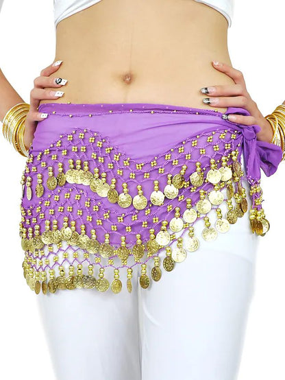 Women's Bellydance Hip Scarf with Coins