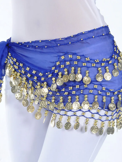 Women's Bellydance Hip Scarf with Coins