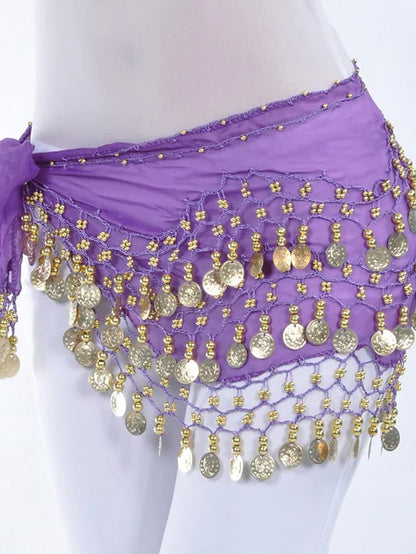 Women's Bellydance Hip Scarf with Coins