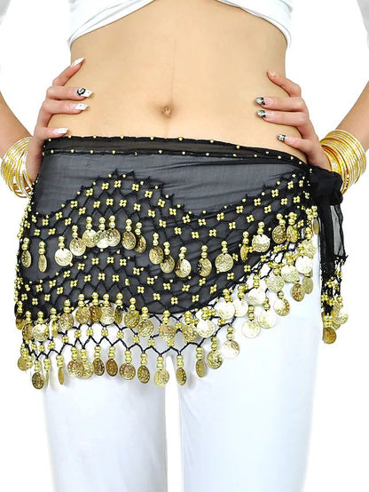 Women's Bellydance Hip Scarf with Coins