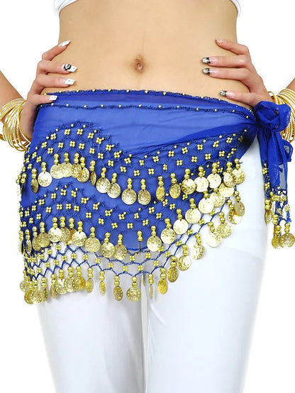 Women's Bellydance Hip Scarf with Coins