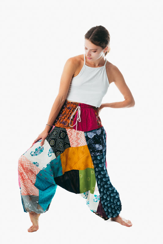 Unisex Handmade Boho Patchwork Harem Pants