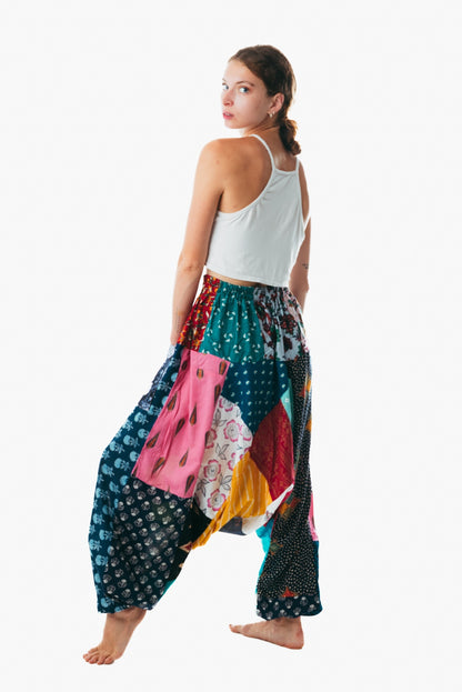 Unisex Handmade Boho Patchwork Harem Pants