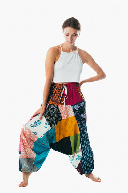 Unisex Handmade Boho Patchwork Harem Pants