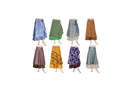 Handmade Indian Silk Wrap Skirts