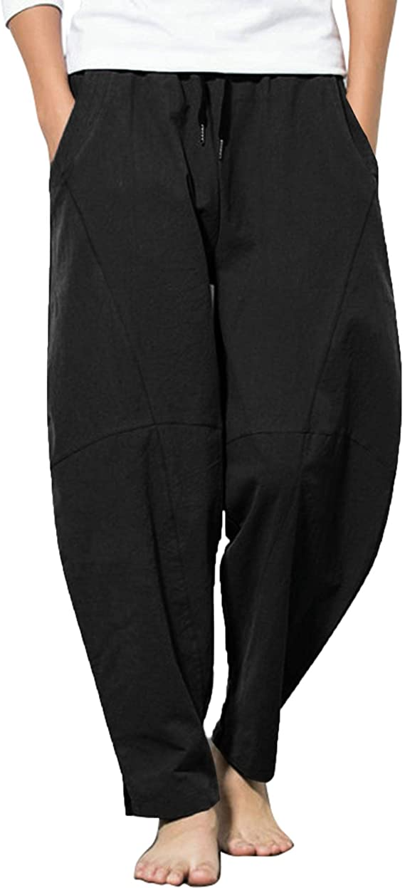 Cotton aladdin harem balloon genie loose pants and trousers for men and women