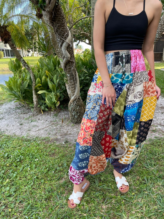 Unisex Handmade Boho Patchwork Harem Pants