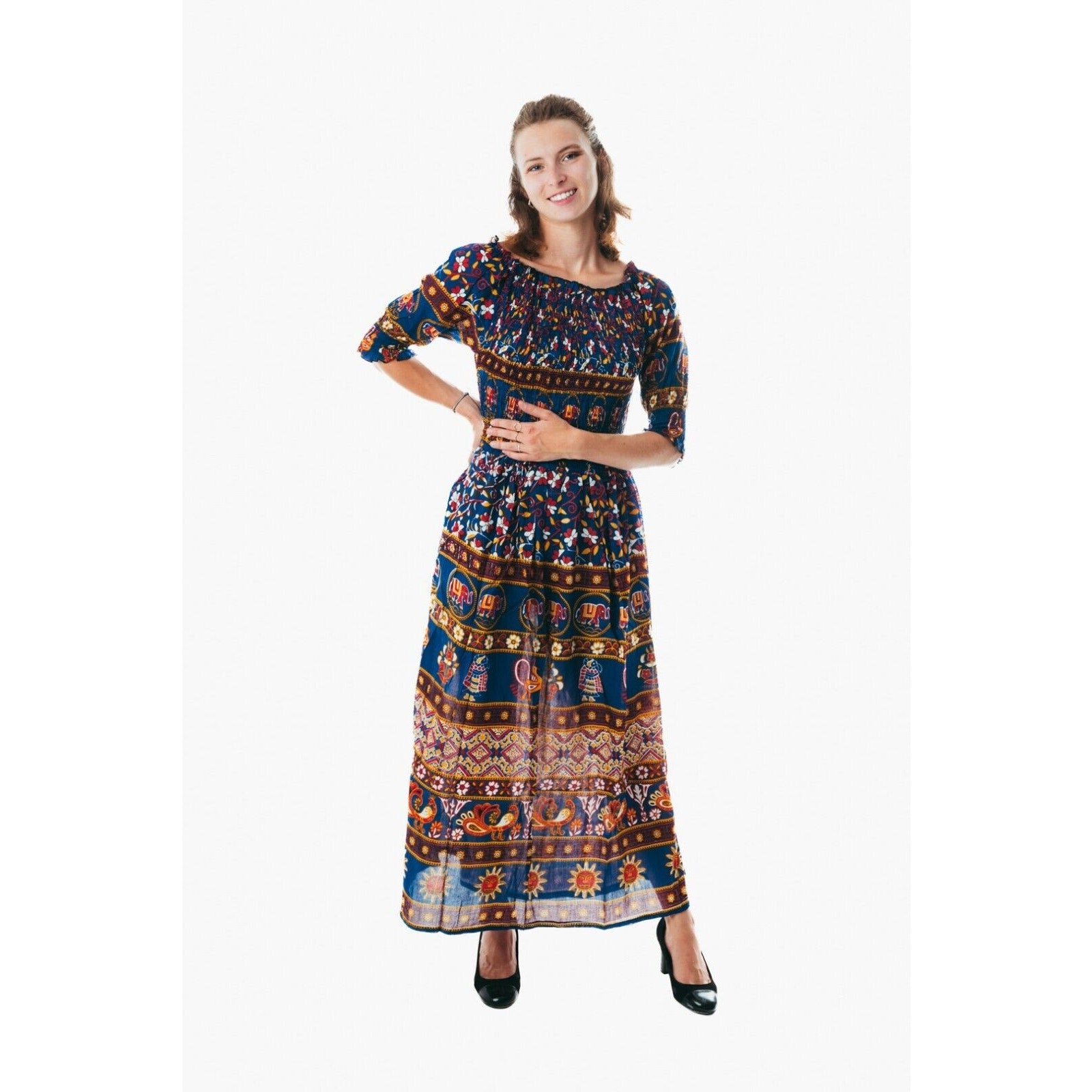 Women's flowy colorful sundress for holiday clothing