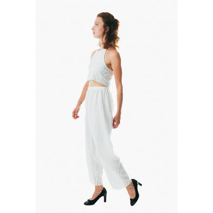 Women white pants boho hippie aladdin alibaba harem straight pants one size trouser